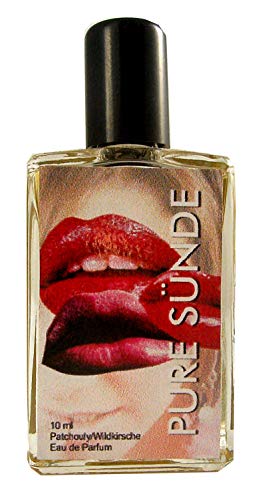 Teufelsküche Patchouli "Pure Sünde", Wildkirsche & Vintage-Patchouli, Eau de Parfum für Damen, Gothic Parfum, Mini Flakon, 10ml Glasflakon, Gotik Patchouly von Teufelsküche
