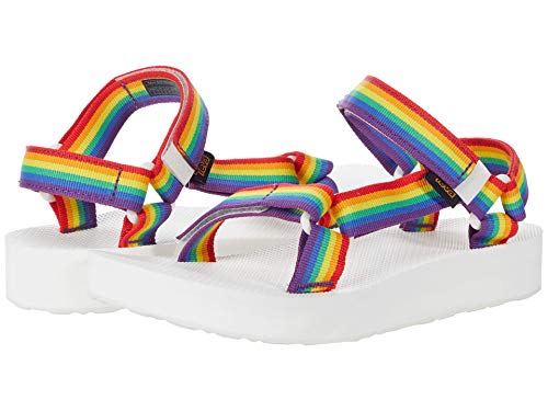 Teva Damen Midform Universal Keilsandale, Regenbogen/Weiss, 40 EU von Teva