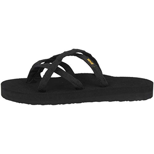 Teva Damen Olowahu Sandal Womens Pantoffeln, Schwarz (Mix Black On Black Mbob), 43 EU von Teva