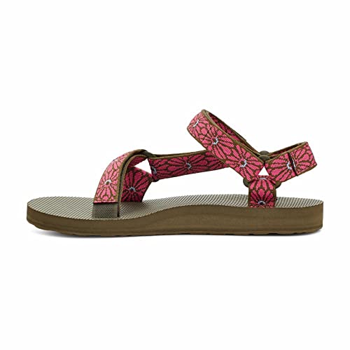 Teva Damen Original Universal Sandale, Flower Loom Dark Olive Fuchsia, 38 EU von Teva