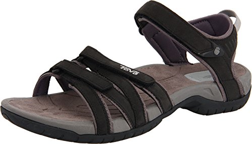 Teva Damen Tirra Leather W's Peeptoe Sandalen, Schwarz (Black Blk) von Teva