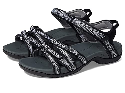 Teva Damen Tirra Womens Sandale, Palms Black/White, 36 EU von Teva