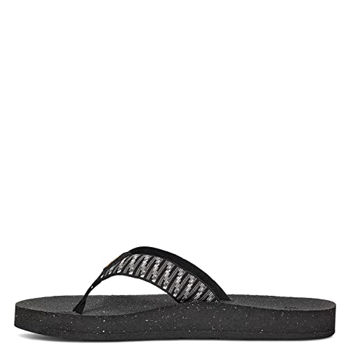 Teva Damen Umklappen Sandale, Stapelbar schwarz/weiß, 36 EU von Teva