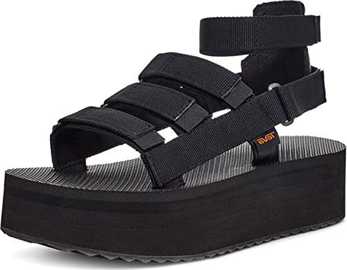 Teva Damen Flatform Mevia Sandale, Schwarz, 40 EU von Teva