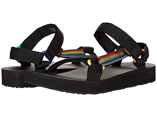 Teva Herren Mid Universal Pride Plattform, schwarz/Regenbogen, 44.5 EU von Teva