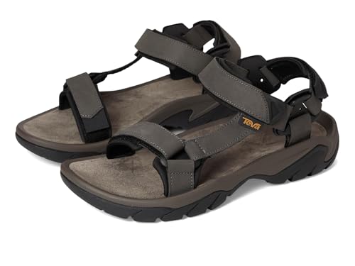 Teva Herren Terra Fi 5 Universal Leder Sportsandale, Dark Gull Grey, 42 EU von Teva