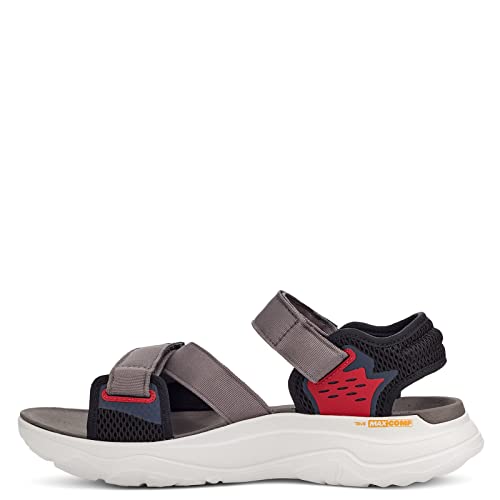 Teva Herren Zymic Sandale, grau/rot, 43 EU von Teva