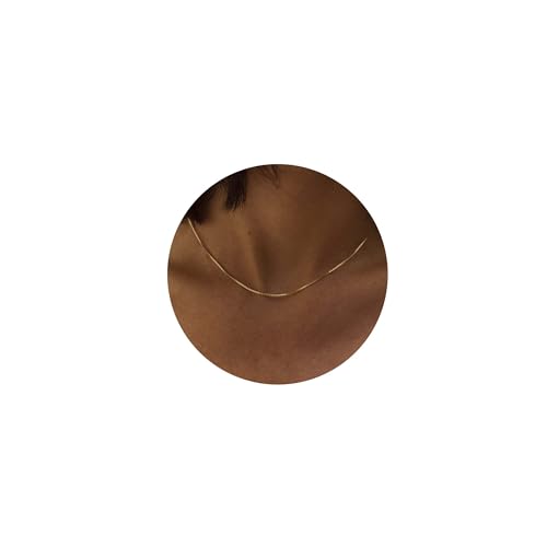 Tewiky Goldkette für Damen – Dünne Perlenkette mit Wellen-Box-Design, Filigrane Layered Choker Halskette, Trendiger Schmuck von Tewiky