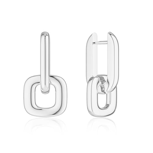 Tewiky Zierliche kleine Creolen für Damen – Modische 14K Gold-/Silber-beschichtete, hypoallergene, leichte Huggie-Ohrringe und massive Creolen von Tewiky