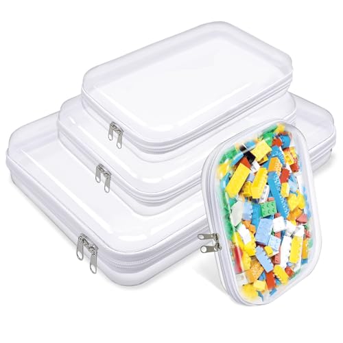 Tewloss Transparente Hartschalen-Schutzhüllen mit Reißverschluss und robusten Doppelreißverschlüssen, transparente Organizer für Kosmetik, Toilettenartikel, Snacks, Spielzeug, geeignet für Zuhause und Tewloss Transparente Hartschalen-Schutzhüllen mit Reißverschluss und robusten Doppelreißverschlüssen, transparente Organizer für Kosmetik, Toilettenartikel, Snacks, Spielzeug, geeignet für Zuhause und von Tewloss