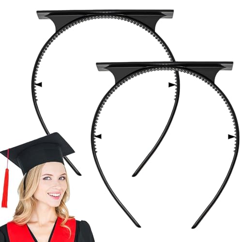 Abschlusshut Stirnband, Grad Hat Stirnband,Abschlusshuteinsatz | Set von 2 wiederverwendbaren Bachelor -Friseurstabilisatoren für natürliches Haar, Locken, Zöpfe, Locs, Wendungen und gerade von Tewzafiya