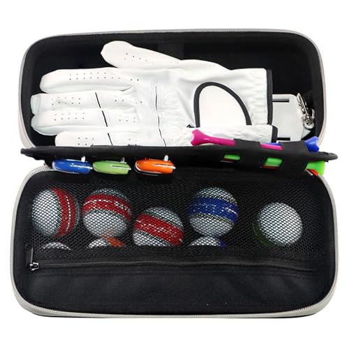 Golf Handschuh-Halter Futteral | Robustes Hartschalengehäuse Zur Organisation - Aufbewahrungsbeutel für Tees Ballmarker Sportausrüstung Herren Damen von Tewzafiya