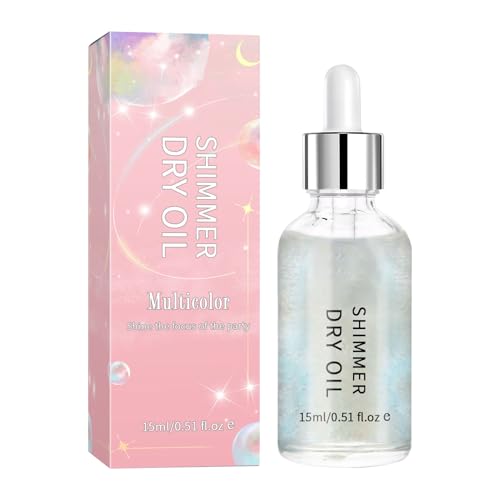 Körperschimmer, Hautschimmer für den Körper - 15 ml Body Glitter Gesichts-Highlighter-Öl,Vollständiges Highlighter-Make-up, Körperschimmeröl für Frauen und Mädchen, perfekt von Tewzafiya