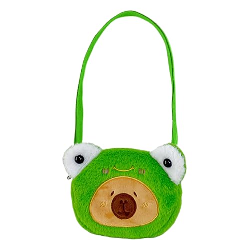 Plüsch-Umhängetasche,Capybara-Umhängetasche | Diagonal Cartoon Capybara Geldbörse Plüschtasche,Verstellbare Plüschtasche, Geldbörse in Tierform für Schlüssel, Handys, Münzen, Kleingeld, Karten von Tewzafiya