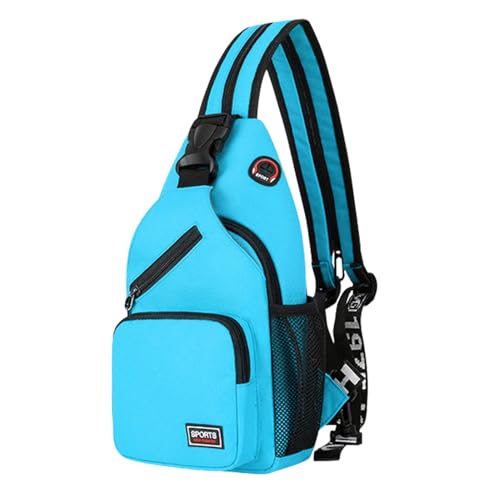 Brusttasche Rucksack Damen Herren Tagesrucksack Mit Kopfhörerloch Multipurpose Sling Bag Schultertasche Umhängetasche Casual Daypack Mit Schultergurt Für Outdoor Sport Reisen Einkaufen von Tewzafiya