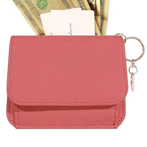 Tewzafiya Damen Kleine Geldbörse, Geldbörse für Damen | Geldbeutel aus PU-Leder - Handgefertigter tragbarer Münzgeldbeutel-Wechselhalter für Kreditkarten, gefaltete Geldscheine von Tewzafiya