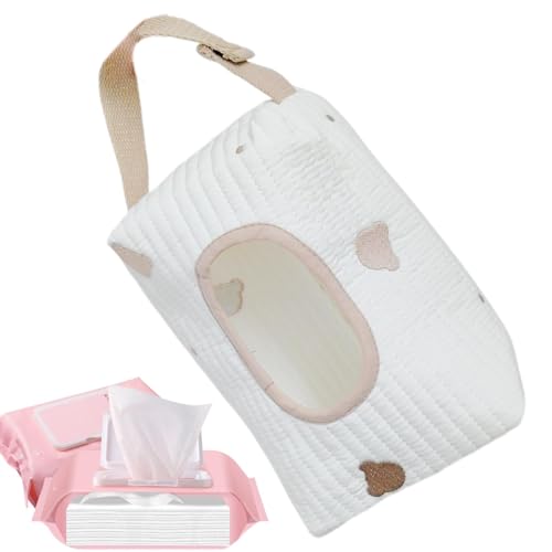 Tragbarer Tücherspender, nachfüllbarer Tücherbeutel,Baby-Feuchttuchhalter und Spender - Nachfüllbarer Wischtuchbehälter, Wickeltasche mit großem Fassungsvermögen für Eltern und frischgebackene Mütter von Tewzafiya