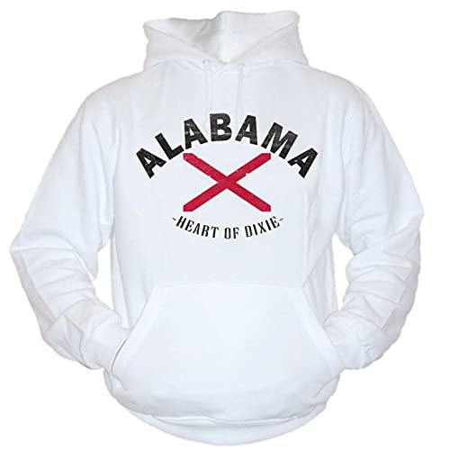 Tex-Ha Alabama weiß Hoodie Kapuzenpullover M von Tex-Ha