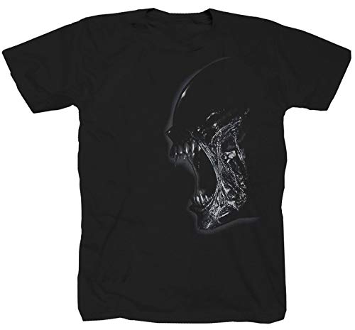 Alien Horror Halloween Splatter Science Fiction Braindead Evil Dead Slasher Starship schwarz T-Shirt Shirt XL von Tex-Ha