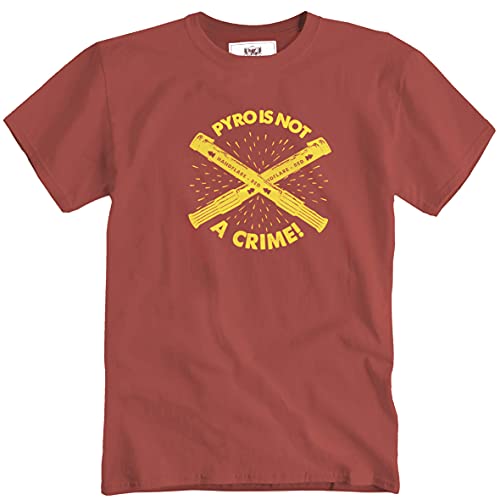 Pyro is not a Crime PG Wear Fussball Fan Szene Ultras Burgundy T-Shirt Shirt (3XL, 3X_l) von Tex-Ha