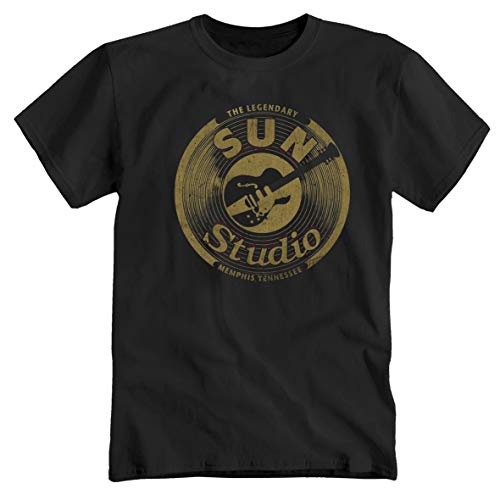 Sun Studio Memphis Country Musik Rock Folk Route 66 Tennessee schwarz T-Shirt Shirt 3XL von Tex-Ha