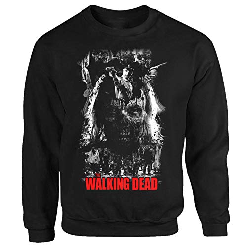 TWD Zombie Horror TV Serie Film Thriller Walking Dead Braindead schwarz Sweatshirt XL von Tex-Ha