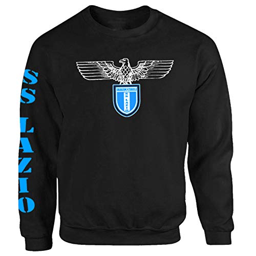 Blue is The Colour Rom Ultras Calcio Fussball Italien schwarz Sweatshirt Pullover Hoodie XL von Tex-Ha