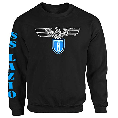 Tex-Ha Blue is The Colour Rom Ultras Calcio Fussball Italien schwarz Sweatshirt Pullover Hoodie XXL von Tex-Ha