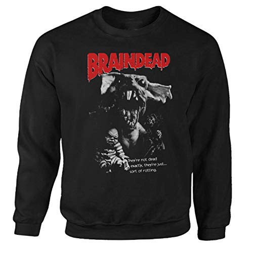 Tex-Ha Braindead Horror Halloween Splatter Zombie Evil Dead Film Oldschool schwarz Sweatshirt (M) von Tex-Ha