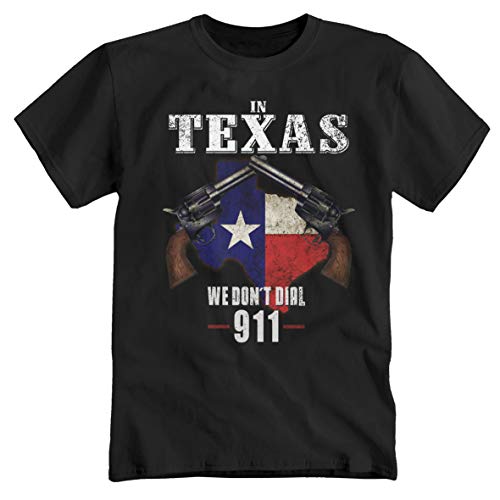 Texas Pistole Colt USA Amerika Route 66 Western Bobber Alaska schwarz Shirt T-Shirt XL von Tex-Ha