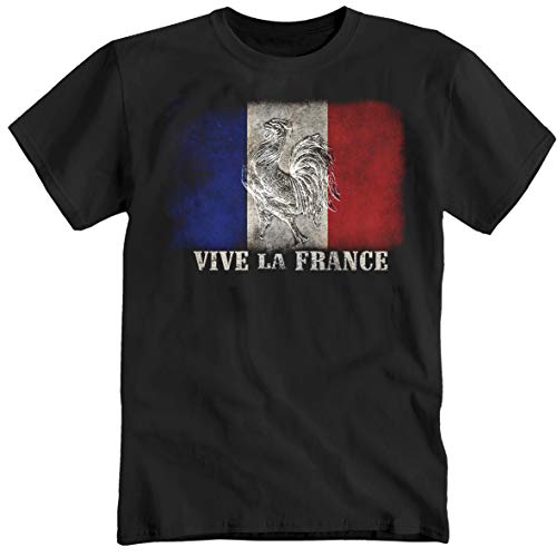 Vive la France Frankreich Paris Normandie Côte d'Azur Marseille Lyon Napoleon T-Shirt Shirt XXL von Tex-Ha