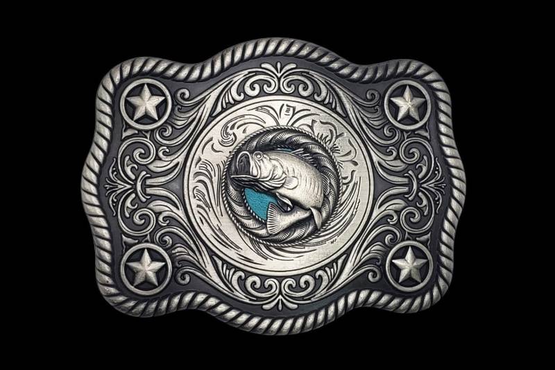 3-1/2 "x 4-1/2" Bass Schnalle Aus Gunmetal 3-1/2 "x 4-1/2" Bass Schnalle Aus Gunmetal von TexHAs