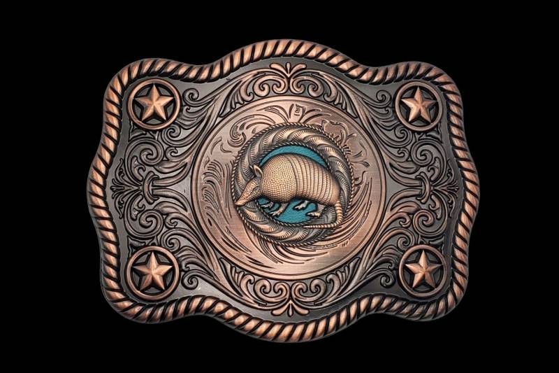 3-1/2 "x 4-1/2" Gürteltier Schnalle Antik Kupfer 3-1/2 "x 4-1/2" Gürteltier Schnalle Antik Kupfer von TexHAs