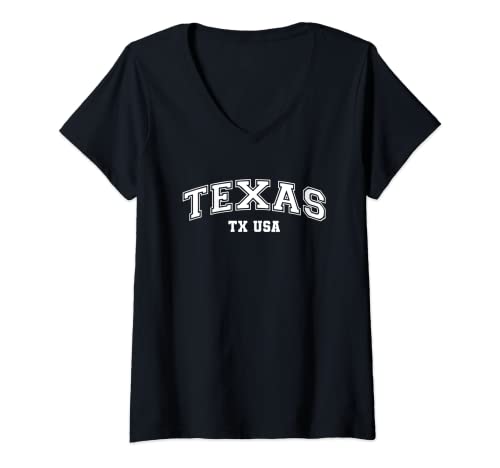 Damen Texas T-Shirt mit V-Ausschnitt von Texas