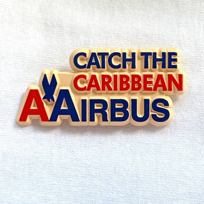 A Airbus Catch The Caribbean Pin Button Anstecknadel Flugzeug Reise von TexasGalTreasures