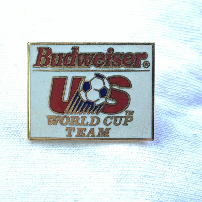 Budweiser Us Fussball Wm Team Pinback Button Anstecknadel Rechteck Emaille von TexasGalTreasures