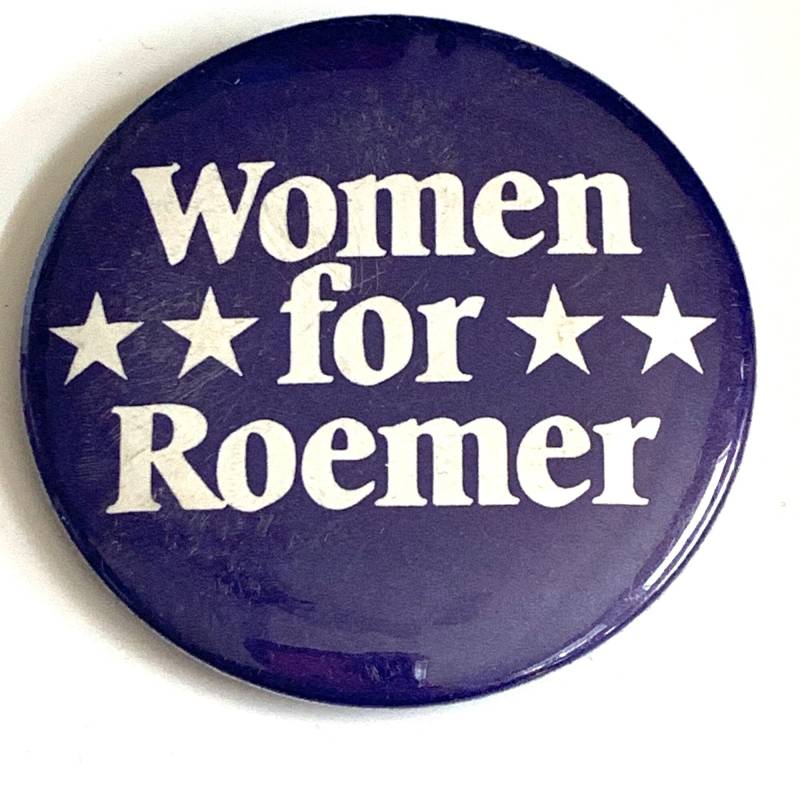 Frauen Für Roemer Buddy Pinback Button Pin Navy Weiß Polit von TexasGalTreasures