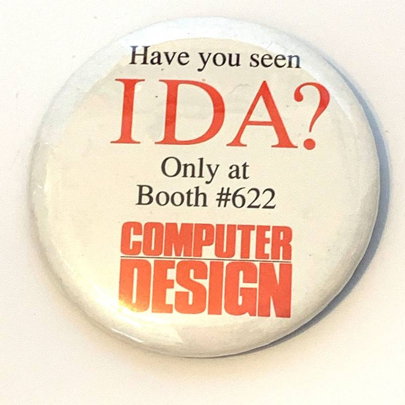 Hast Du Ida Gesehen? Button Pin Computer Design Nur An Stand #622 von TexasGalTreasures