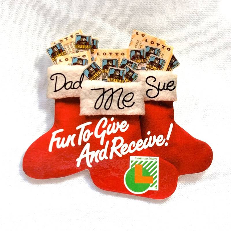 Lotto Weihnachten Strümpfe Pin Button Fun To Give & Receive Dad Me Sue von TexasGalTreasures