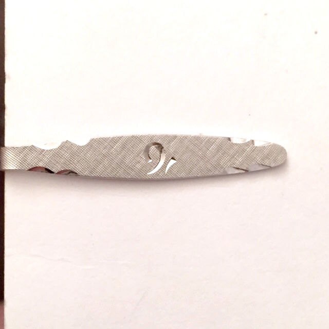 Swank Silber Ton Geätzt Krawatte Bar Abgerundete Kante Oval 1, 75 ", Krawattenverschluss Swank Silber Ton Geätzt Krawatte Bar Abgerundete Kante Oval 1, 75 ", Krawattenverschluss von TexasGalTreasures