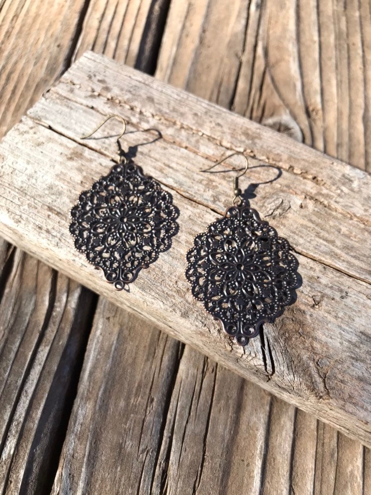 Bronze Filigran Ohrringe, Baumeln Lassen, Tropfen, Hypoallergen, Leicht, Western, Boho Bronze Filigran Ohrringe, Baumeln Lassen, Tropfen, Hypoallergen, Leicht, Western, Boho von TexasRoanDesigns