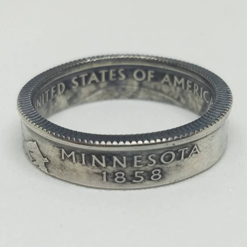 Minnesota State Quarter Münze Silberring Minnesota State Quarter Münze Silberring von TexleyCoinRings