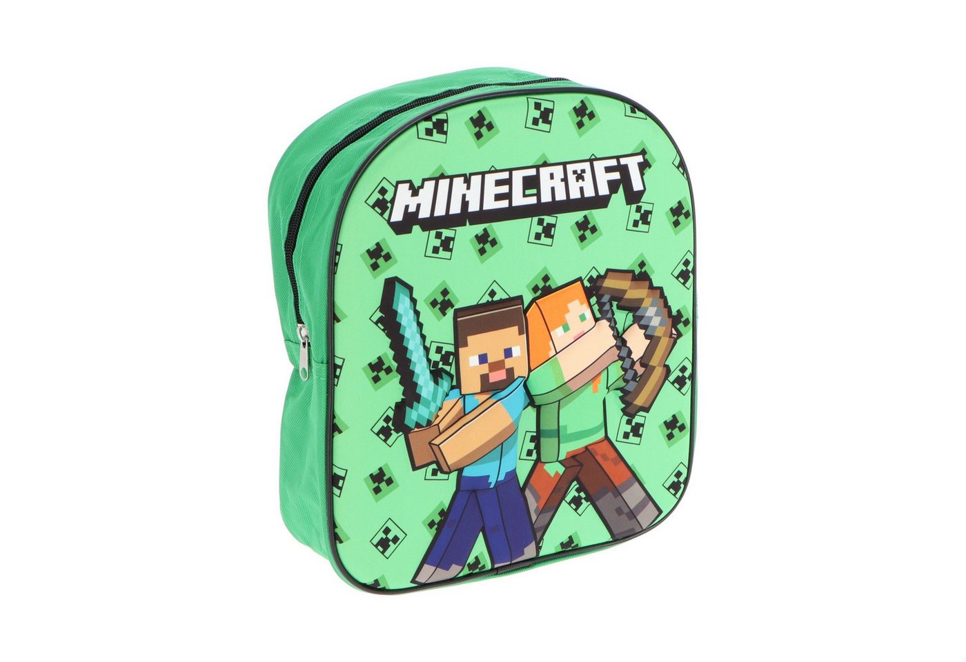 Textiel Trade B.V. Kinderrucksack Minecraft 3D-Rucksack Kinder – Schulranzen Jungen mit Creeper Motiv von Textiel Trade B.V.