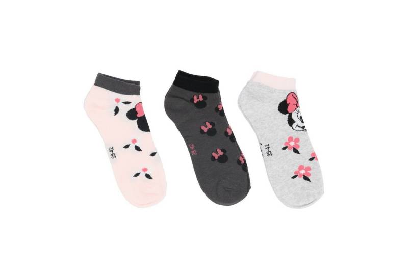 Textiel Trade B.V. Kurzsocken Disney Minnie Mouse 3er-Pack Sneaker-Socken Damen Baumwolle von Textiel Trade B.V.