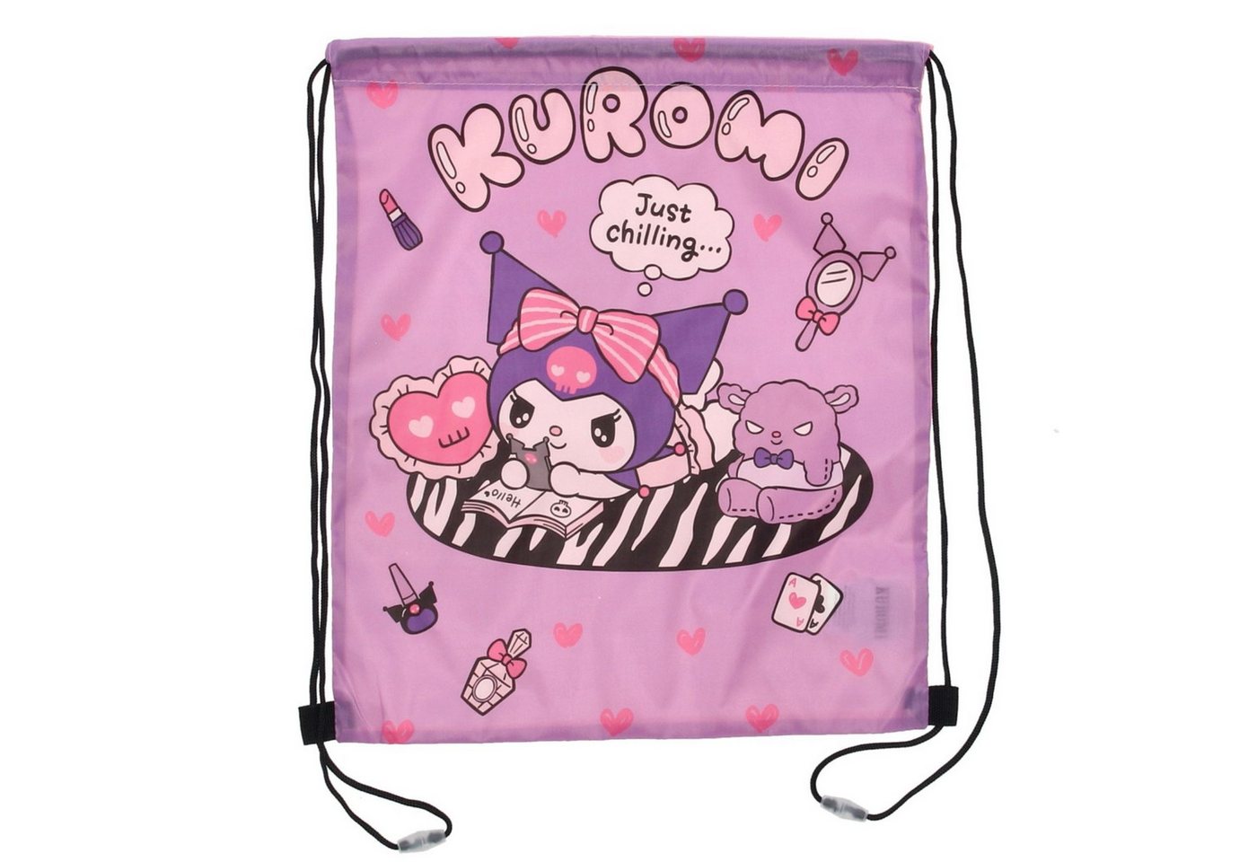 Textiel Trade B.V. Turnbeutel Kuromi Lunchbag mit Kordelzug für Kinder Ausflüge & Snacks von Textiel Trade B.V.