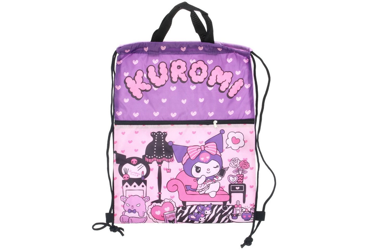 Textiel Trade B.V. Turnbeutel Kuromi Lunchbag mit Kordelzug für Kinder Ausflüge & Snacks von Textiel Trade B.V.