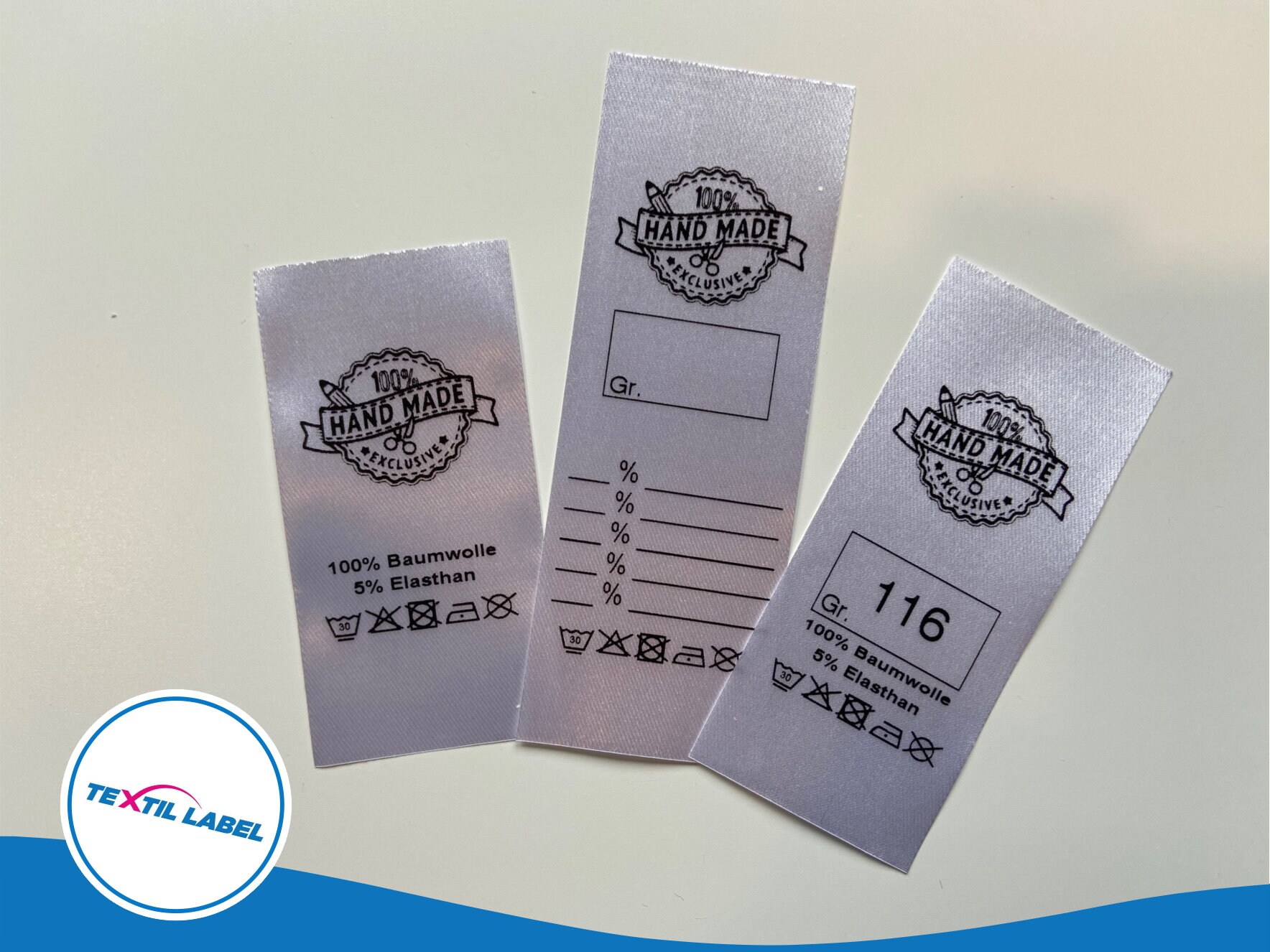 Textiletiketten Konfigurator Labels Personalisiert Mit Logo von TextilLabelDesign
