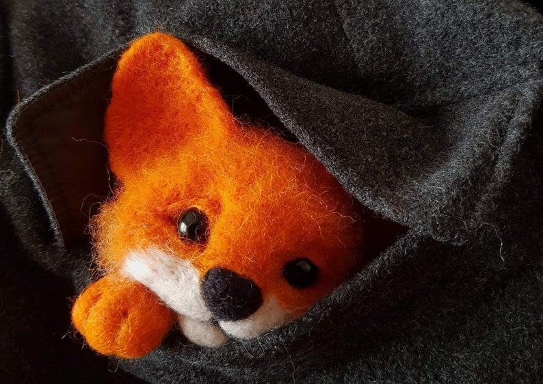 Fuchs, Filztier Brosche, Weihnachtsverzierung, Waldschmuckgeschenk, Frau Anstecknadel Fuchs, Filztier Brosche, Weihnachtsverzierung, Waldschmuckgeschenk, Frau Anstecknadel von TextileArtMaster
