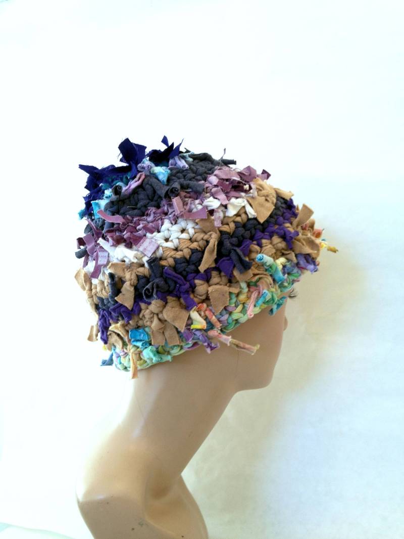 Boho Rag Hut Einzigartig Fun Für Frauen Flippige Verrückte Originelle Beanie Festival Winter von TextileDreamsByIRYNA