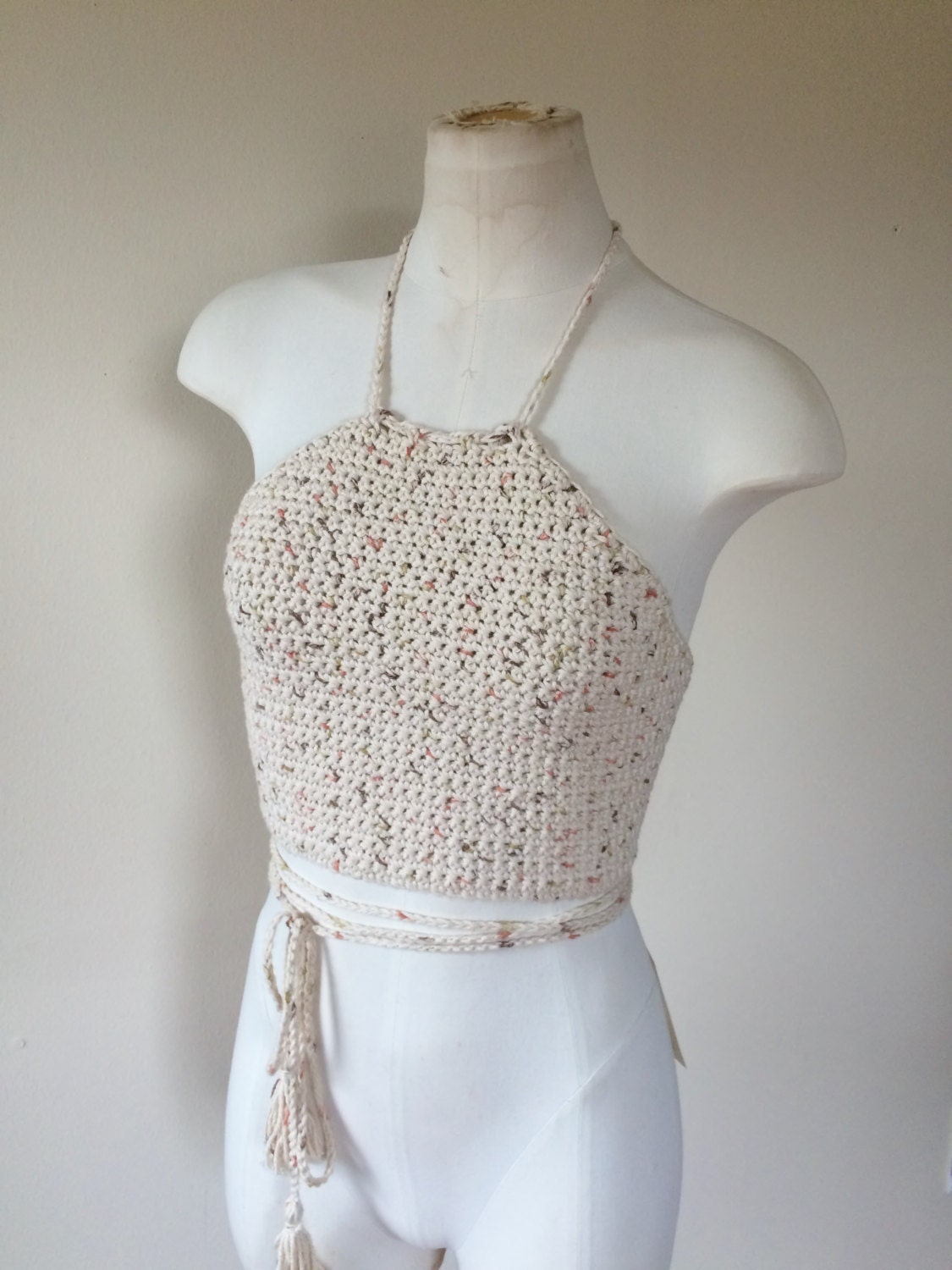 Gehäkeltes Neckholder Top | Häkel Kleidung Häkeln Häkelshirt Halfter Sommer von TextileJukebox